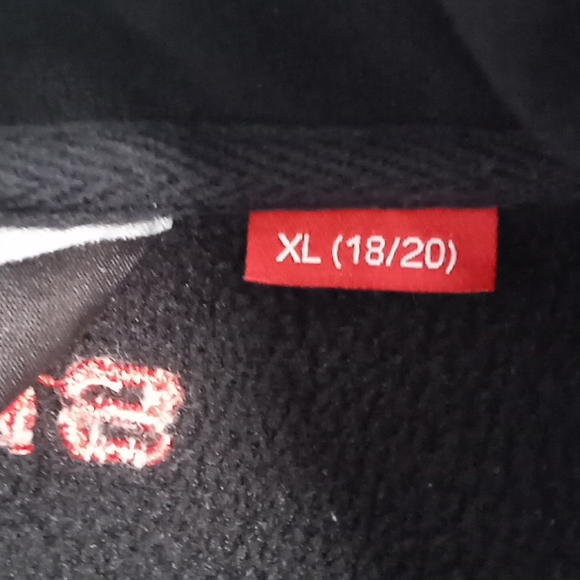 Spyder Fleece Lined Zip Up Jacket Size Youth XL (18-20) Black/ Red - Picture 12 of 15